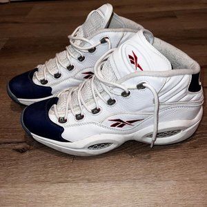 Reebok Question Mid Blue Toe Allen Iverson US Mens Size 12 No Box